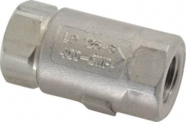 Conbraco - 3/8" Stainless Steel Check Valve - Inline, FNPT x FNPT - Exact Tool & Supply