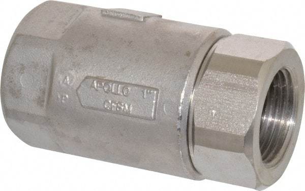 Conbraco - 1" Stainless Steel Check Valve - Inline, FNPT x FNPT - Exact Tool & Supply
