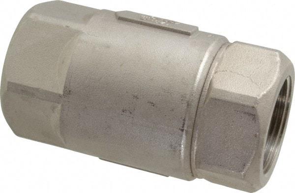 Conbraco - 1-1/4" Stainless Steel Check Valve - Inline, FNPT x FNPT - Exact Tool & Supply