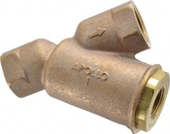 Conbraco - 1" Pipe, FNPT Ends, Cast Bronze Y-Strainer - 400 psi WOG Rating - Exact Tool & Supply