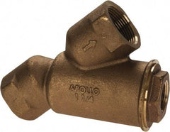 Conbraco - 1-1/4" Pipe, FNPT Ends, Cast Bronze Y-Strainer - 400 psi WOG Rating - Exact Tool & Supply