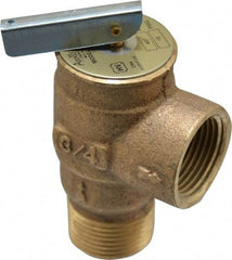 Conbraco - 3/4" Inlet, 3/4" Outlet, ASME Low Pressure Steam Heating Relief Valve - 15 Max psi, Bronze, 407 Lb per Hour - Exact Tool & Supply