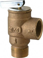 Conbraco - 3/4" Inlet, 3/4" Outlet, ASME Low Pressure Steam Heating Relief Valve - 10 Max psi, Bronze, 407 Lb per Hour - Exact Tool & Supply