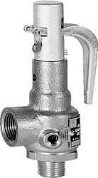 Conbraco - 1-1/2" Inlet, 2" Outlet, High Pressure Safety Relief Valve - 150 Max psi, Bronze, 6,613 Lb per Hour - Exact Tool & Supply