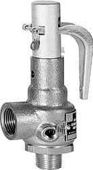 Conbraco - 2" Inlet, 2-1/2" Outlet, High Pressure Safety Relief Valve - 45 Max psi, Bronze, 3,915 Lb per Hour - Exact Tool & Supply
