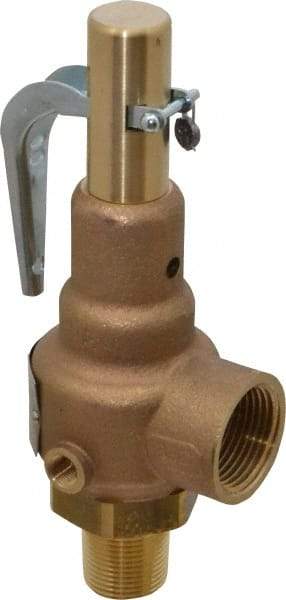 Conbraco - 3/4" Inlet, 1" Outlet, High Pressure Safety Relief Valve - 50 Max psi, Bronze, 647 Lb per Hour - Exact Tool & Supply