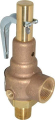 Conbraco - 3/4" Inlet, 1" Outlet, High Pressure Safety Relief Valve - 75 Max psi, Bronze, 898 Lb per Hour - Exact Tool & Supply