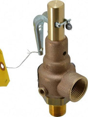 Conbraco - 3/4" Inlet, 1" Outlet, High Pressure Safety Relief Valve - 150 Max psi, Bronze, 1,653 Lb per Hour - Exact Tool & Supply