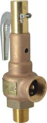 Conbraco - 1" Inlet, 1-1/4" Outlet, High Pressure Safety Relief Valve - 125 Max psi, Bronze, 2,189 Lb per Hour - Exact Tool & Supply