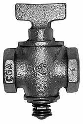 Conbraco - 3/8" Pipe, Tee Head Wrench Operated Gas Cock - Bronze - Exact Tool & Supply