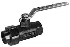 Apollo - 2" Pipe, Bronze Single Union Ends Ball Valve - Inline - One Way Flow, FNPT x FNPT Ends, Lever Handle, 600 WOG, 150 WSP - Exact Tool & Supply