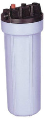 Pentair - 3/8 Inch Pipe, FNPT End Connections, 20 Inch Long Cartridge, 21-7/8 Inch Long, Cartridge Filter Housing without Pressure Relief - 15 Max GPM Flow Rate, 125 psi Max Working Pressure, Slim Line Housing - Exact Tool & Supply