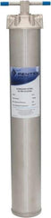 Pentair - 3/4 Inch Pipe, FNPT End Connections, 9-1/4 Inch Long Cartridge, 22-3/4 Inch Long, Cartridge Filter Housing - 2 Cartridges, 15 Max GPM Flow Rate, 250 psi Max Working Pressure, 304 Grade - Exact Tool & Supply