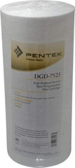 Pentair - 4-1/2" OD, 75/25µ, Polypropylene Dual Gradient Cartridge Filter - 9-3/4" Long, Reduces Sediments - Exact Tool & Supply