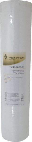 Pentair - 4-1/2" OD, 50/5µ, Polypropylene Dual Gradient Cartridge Filter - 20" Long, Reduces Sediments - Exact Tool & Supply