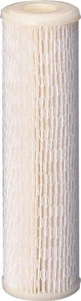Value Collection - 4-5/16" OD, 30µ, Polyester Pleated Cartridge Filter - 9-3/4" Long, Reduces Sediments - Exact Tool & Supply