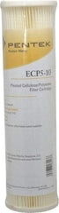 Pentair - 2-5/8" OD, 5µ, Cellulose Polyester Pleated Cartridge Filter - 9-3/4" Long, Reduces Sediments - Exact Tool & Supply