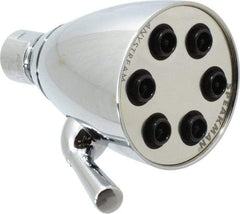 Speakman - 2.5 GPM, 2-3/4 Face Diameter, Shower Head with Brass Ball Joint - 48 Sprayers, Brass and Lexan - Exact Tool & Supply