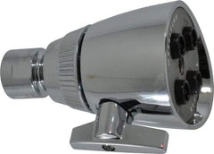 Speakman - 2.5 GPM, 2-1/4 Face Diameter, Shower Head with Brass Ball Joint - 32 Sprayers, Brass and Lexan - Exact Tool & Supply