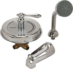 Speakman - Concealed, One Handle, Brass, Valve, Shower Head and Tub Faucet - Lever Handle, Steel Handle - Exact Tool & Supply