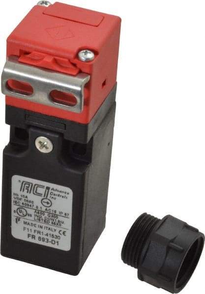 ACI - 10 Amp, 24-300 VDC, 250-600 VAC, 2 Pole Fused Safety Switch - 10 Amp, 24-300 VDC, 250-600 VAC, 1.21 Inch Wide x 1.21 Inch Deep x 3.66 Inch High, Nonmetallic, NO/NC Contact Configuration - Exact Tool & Supply