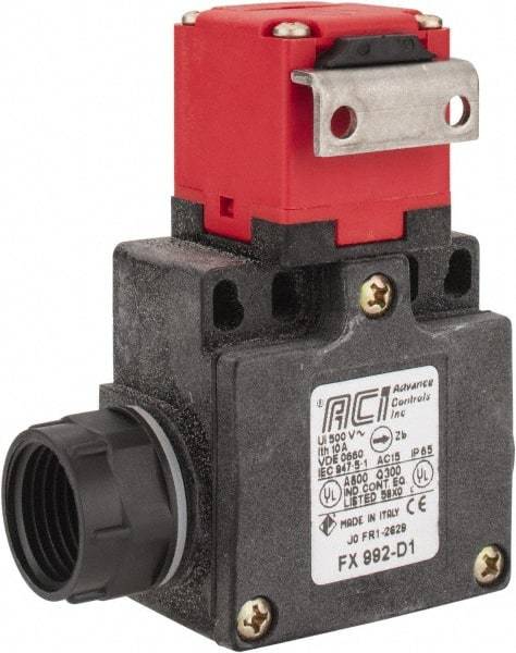 ACI - 10 Amp, 24-300 VDC, 250-600 VAC, 2 Pole Fused Safety Switch - 10 Amp, 24-300 VDC, 250-600 VAC, 1.969 Inch Wide x 1.24 Inch Deep x 3.41 Inch High, Nonmetallic, 2NC Contact Configuration - Exact Tool & Supply