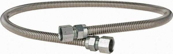 Dormont - 3/4" Inlet, 3/4" Outlet FIP x FIP Gas Connector - 48" Long, 1/2" Hose ID - Exact Tool & Supply