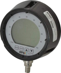 Made in USA - 4-1/2" Dial, 1/4 Thread, 0-500 Scale Range, Pressure Gauge - Lower Connection Mount, Accurate to 0.25% of Scale - Exact Tool & Supply