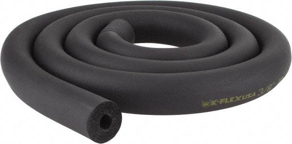 Made in USA - 3/8" Thick x 6' Long, Elastomeric Flexible Pipe Insulation - -40 to 220°F - Exact Tool & Supply