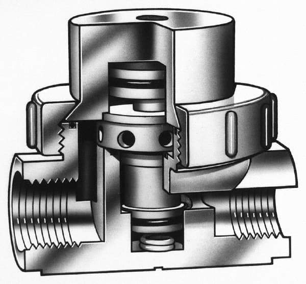Simtech - 1/4" NPTF Air Operated Valve - 125 Max psi, PVC/EPDM Material - Exact Tool & Supply