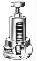 Simtech - 3/4" Pipe, NPTF End Connection, PVC Pressure Regulating Valve - EPDM Seal, 160 psi Inlet Pressure, 10 to 15 psi Working Pressure - Exact Tool & Supply