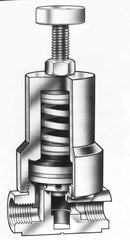 Simtech - 1/2" Inlet, Thermoplastic Relief Valve - 120 Max psi, PVC & EPDM - Exact Tool & Supply