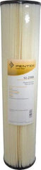Pentair - 4-1/2" OD, 20µ, Resin Cellulose Pleated Cartridge Filter - 20" Long, Reduces Sediments - Exact Tool & Supply