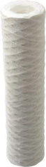 Parker - 2-1/2" OD, 1µ, Cotton String-Wound Cartridge Filter - 10" Long - Exact Tool & Supply