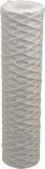 Parker - 2-1/2" OD, 1µ, Acetate Cotton String-Wound Cartridge Filter - 10" Long - Exact Tool & Supply