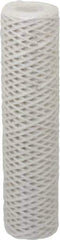 Parker - 2-1/2" OD, 50µ, Acetate Cotton String-Wound Cartridge Filter - 10" Long - Exact Tool & Supply