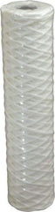 Parker - 2-1/2" OD, 1µ, Cotton String-Wound Cartridge Filter - 10" Long - Exact Tool & Supply