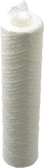 Parker - 2-1/2" OD, 5µ, Polypropylene Cotton String-Wound Cartridge Filter - 10" Long - Exact Tool & Supply