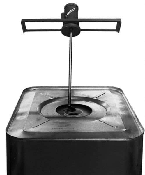 Made in USA - 40 psig Air Pressure, 275 Gallon Mixing Capacity, 1/2 to 1 hp, Mounting Bridge, Air Powered Mixer - 32 Inch Long Shaft, 316 Stainless Steel Shaft, 600 to 2,000 RPM, Compatible with IBC Container - Exact Tool & Supply