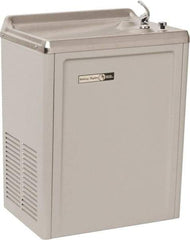 Halsey Taylor - 4 GPH Cooling Capacity Compact Flush Wall Mounted Water Cooler & Fountain - Vinyl Cabinet, 230 Watts, 2.5 Full Load Amperage, 0.16 hp - Exact Tool & Supply