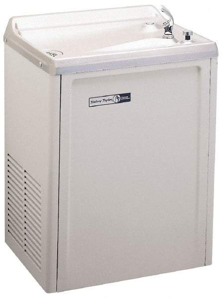 Halsey Taylor - 13.5 GPH Cooling Capacity Compact Flush Wall Mounted Water Cooler & Fountain - Vinyl Cabinet, 690 Watts, 7.5 Full Load Amperage, 0.2 hp - Exact Tool & Supply