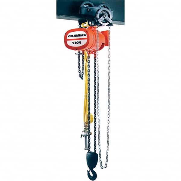 CM - 6,000 Lb Load Limit, 10' Max Height Air Chain Hoist - Exact Tool & Supply