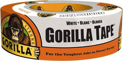 Gorilla Tape - 1-7/8" x 30 Yds White Duct Tape - 17 mil, Rubber Adhesive, Cotton/Polyester Blend Cloth Backing, 32°F to 150°F - Exact Tool & Supply