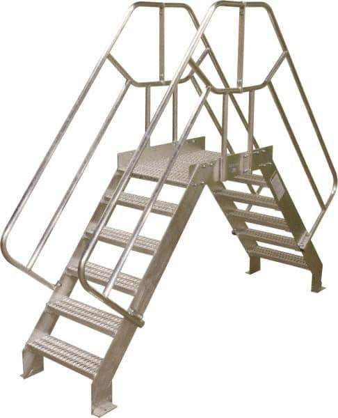 Cotterman - 95" 7 Step Crossover Bridge - Crossover, 500 Lb Capacity, 40" Base Width x 32" Base Depth - Exact Tool & Supply