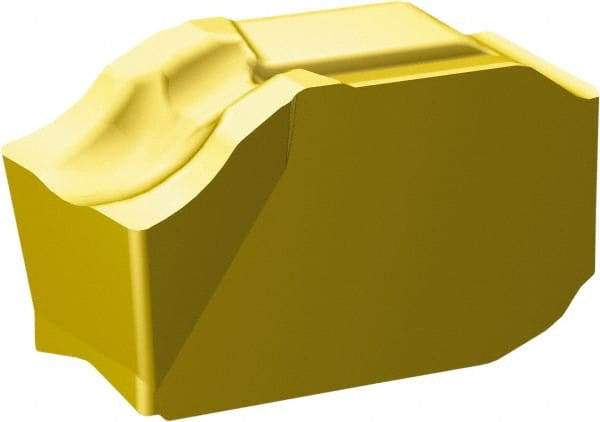 Sandvik Coromant - QDH CM 1135 Grade, 0.1575" Cutting Width, Carbide Cutoff Insert - 0° Neutral Lead Angle, 0.0079" Cnr Rad, TiCN/Al2O3/TiN Coated - Exact Tool & Supply