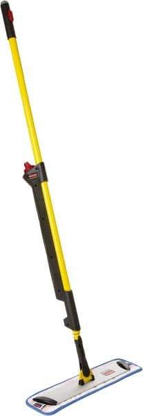 Rubbermaid - Yellow Single Sided Mop Pad and Frame Kit - 18 Inch Long x 4.88 Inch Wide Microfiber Head, 20 to 72 Inch Long Handle - Exact Tool & Supply