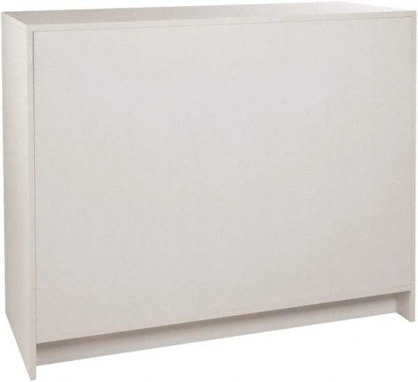 ECONOCO - 3 Shelf, Closed Shelving Wrap Counter - 20 Inch Wide x 20 Inch Deep x 38 Inch High, White - Exact Tool & Supply