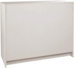 ECONOCO - 3 Shelf, Closed Shelving Wrap Counter - 20 Inch Wide x 20 Inch Deep x 38 Inch High, White - Exact Tool & Supply