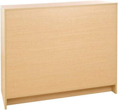 ECONOCO - 3 Shelf, Closed Shelving Wrap Counter - 20 Inch Wide x 20 Inch Deep x 38 Inch High, Maple - Exact Tool & Supply