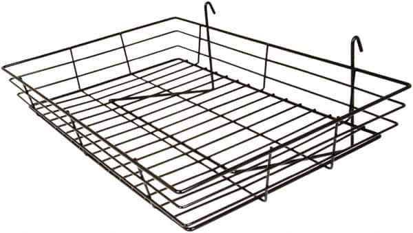 ECONOCO - 4-1/2 High, Open Shelving Accessory/Component - Semi-Gloss Finish, 24" Long, Use with Wire Grid Panels - Exact Tool & Supply